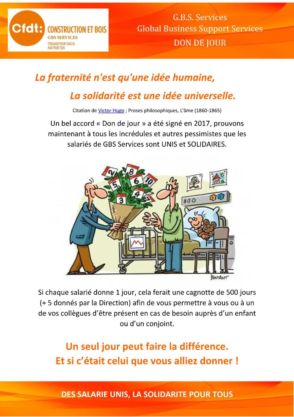 Tract don de jour